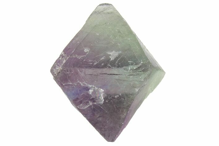 Purple and Green Banded Fluorite Octahedron - China #164572